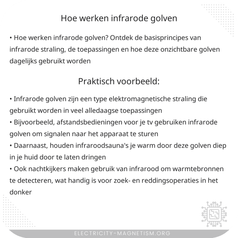 Hoe werken infrarode golven?