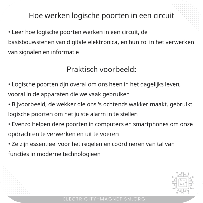 Hoe werken logische poorten in een circuit?