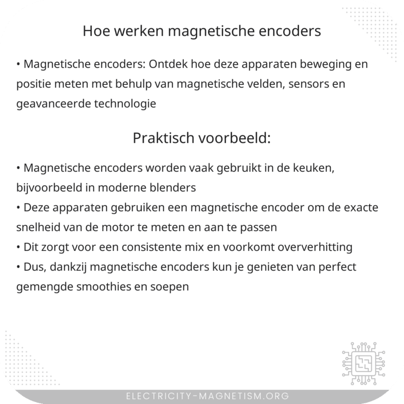 Hoe werken magnetische encoders?