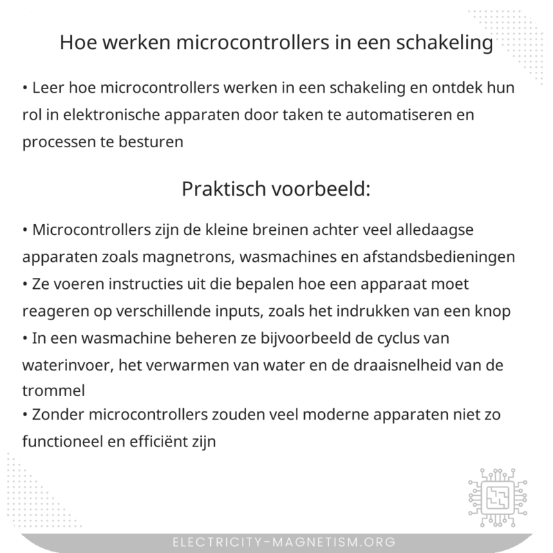 Hoe werken microcontrollers in een schakeling?