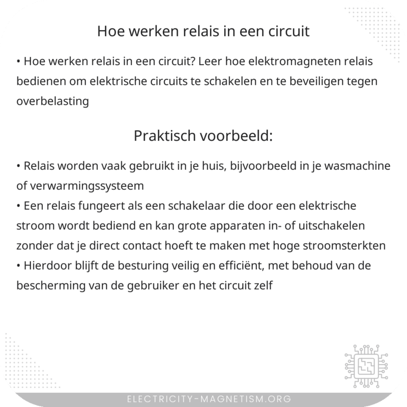Hoe werken relais in een circuit?