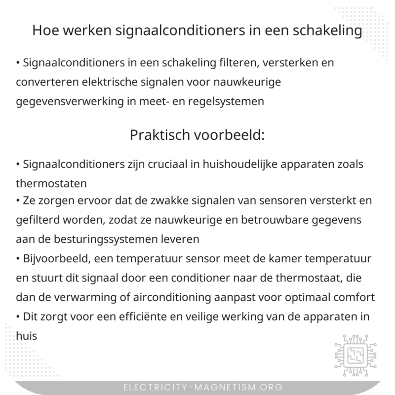 Hoe werken signaalconditioners in een schakeling?