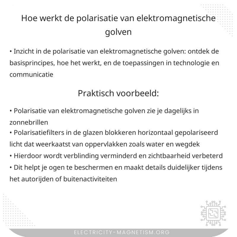 Hoe werkt de polarisatie van elektromagnetische golven?