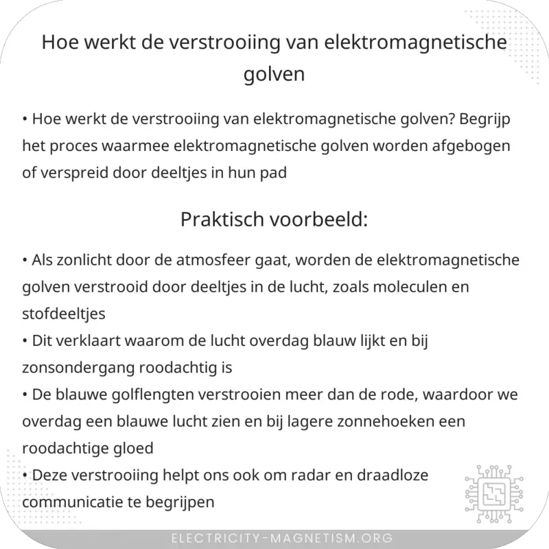 Hoe werkt de verstrooiing van elektromagnetische golven?