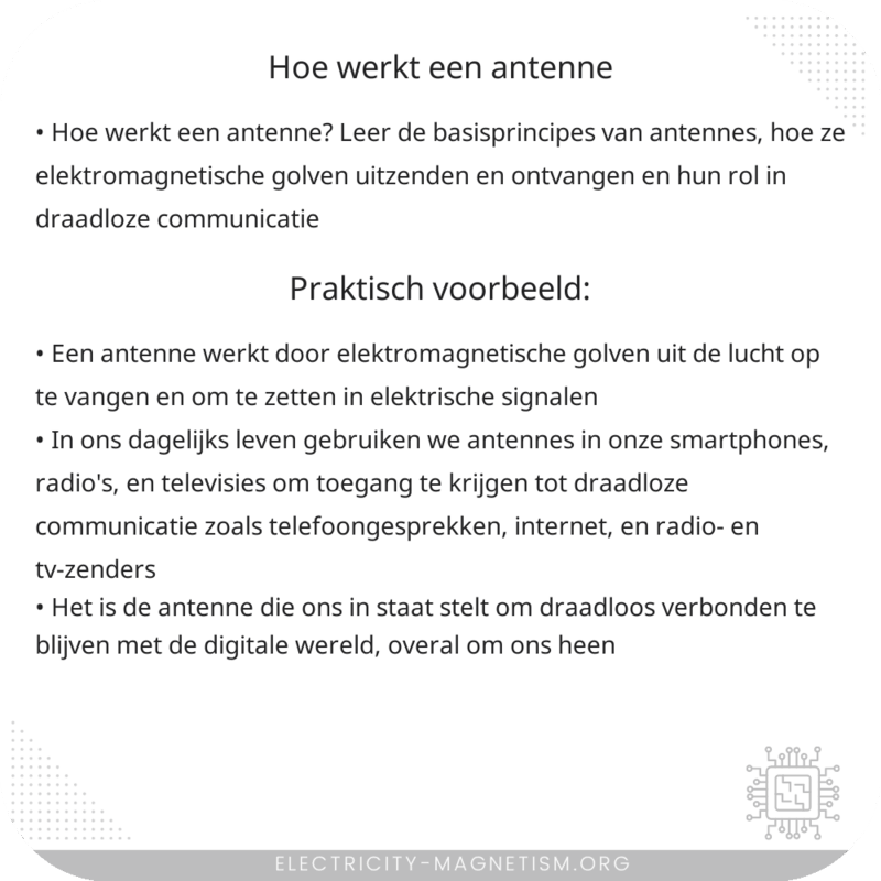 Hoe werkt een antenne?