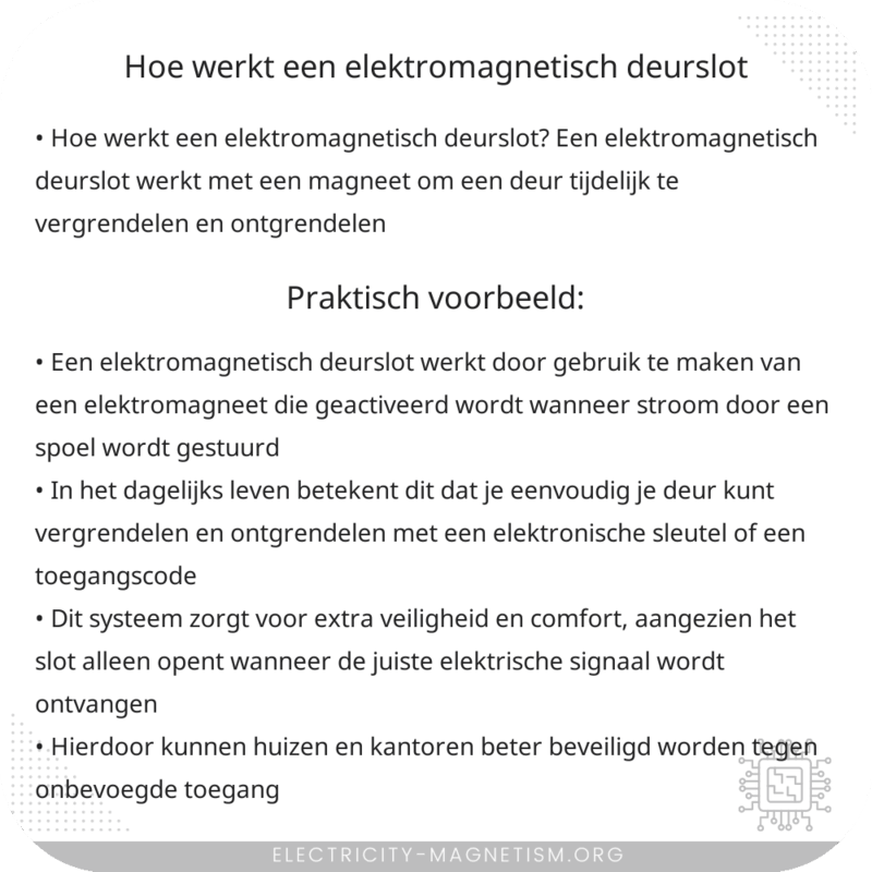Hoe werkt een elektromagnetisch deurslot?