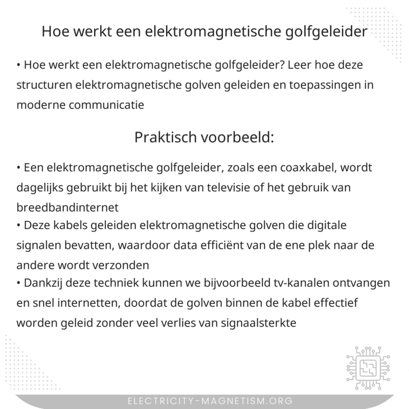 Hoe werkt een elektromagnetische golfgeleider?