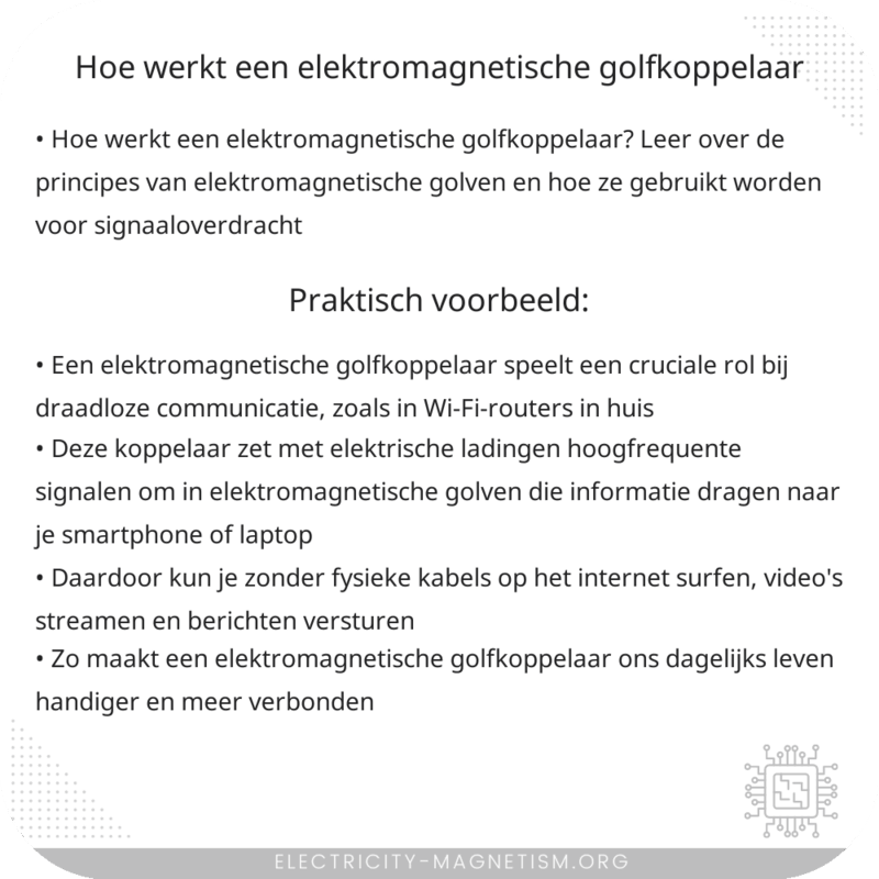 Hoe werkt een elektromagnetische golfkoppelaar?