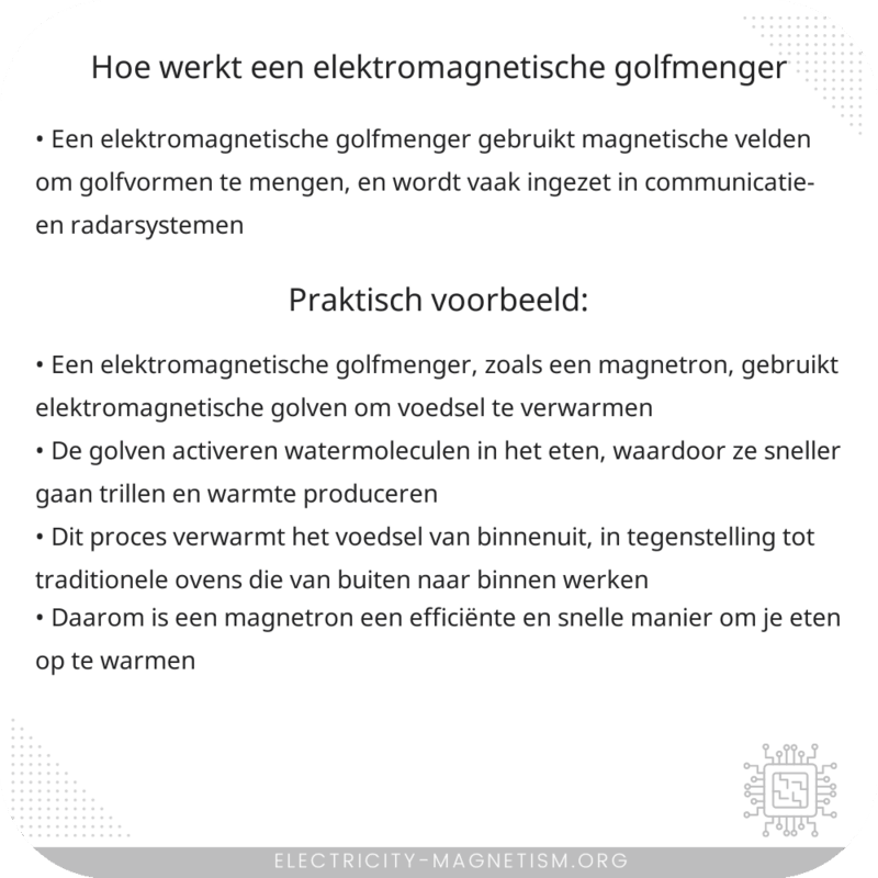 Hoe werkt een elektromagnetische golfmenger?