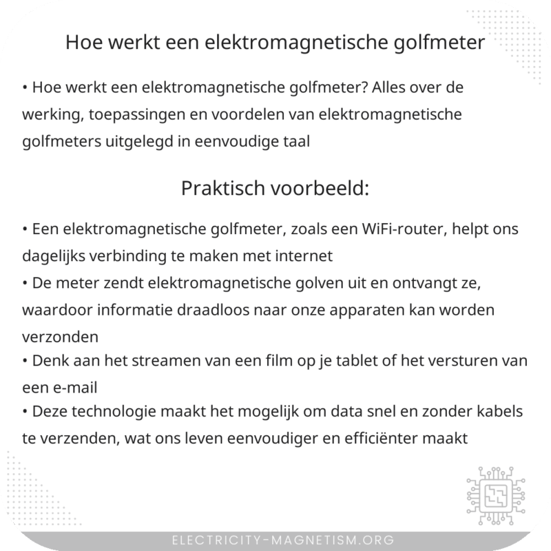 Hoe werkt een elektromagnetische golfmeter?