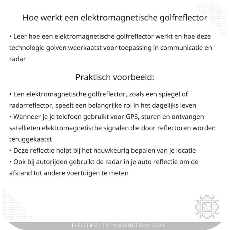 Hoe werkt een elektromagnetische golfreflector?