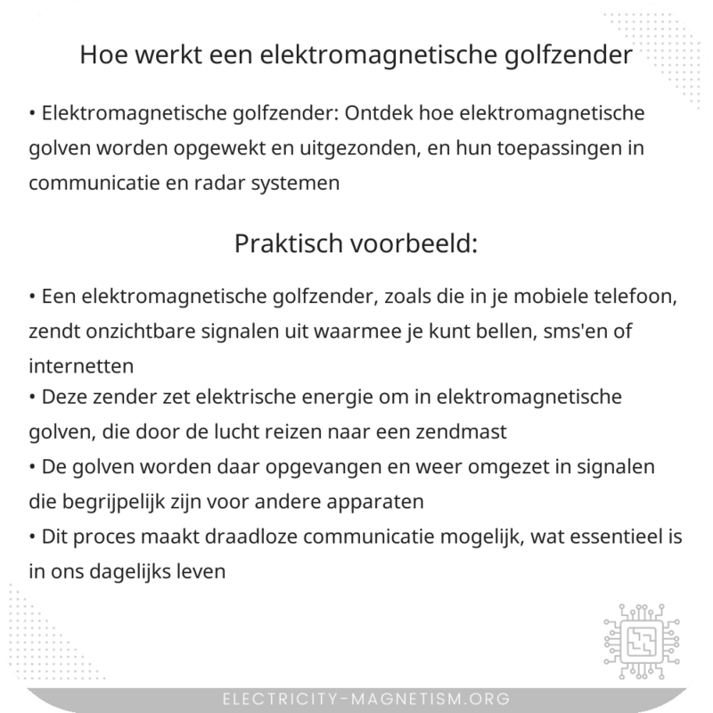 Hoe werkt een elektromagnetische golfzender?