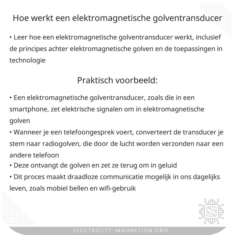 Hoe werkt een elektromagnetische golventransducer?