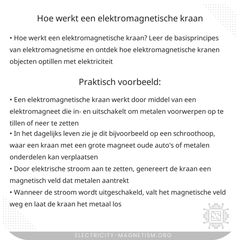 Hoe werkt een elektromagnetische kraan?