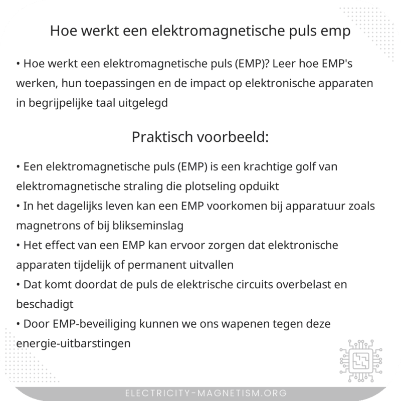 Hoe werkt een elektromagnetische puls (EMP)?