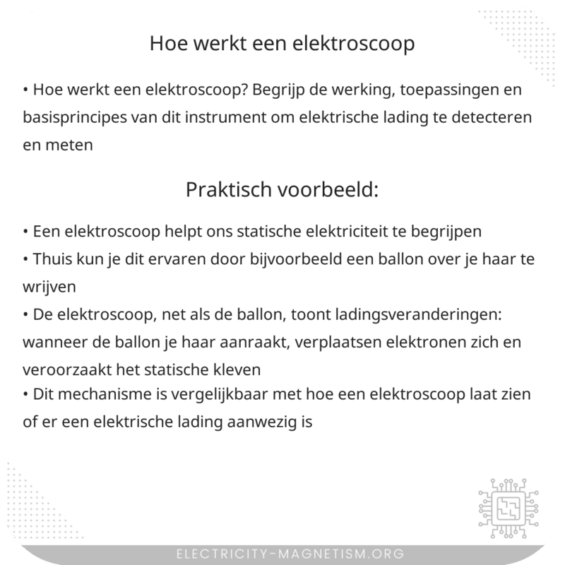 Hoe werkt een elektroscoop?
