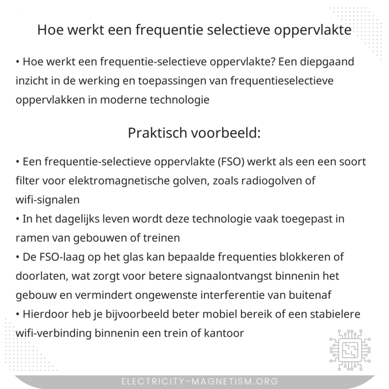 Hoe werkt een frequentie-selectieve oppervlakte?