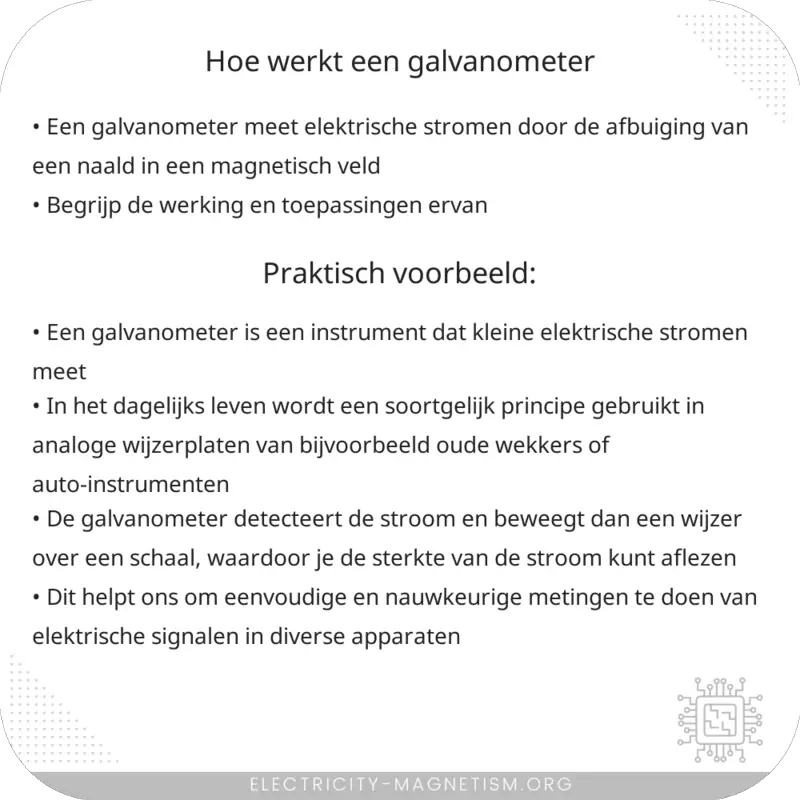 Hoe werkt een galvanometer?