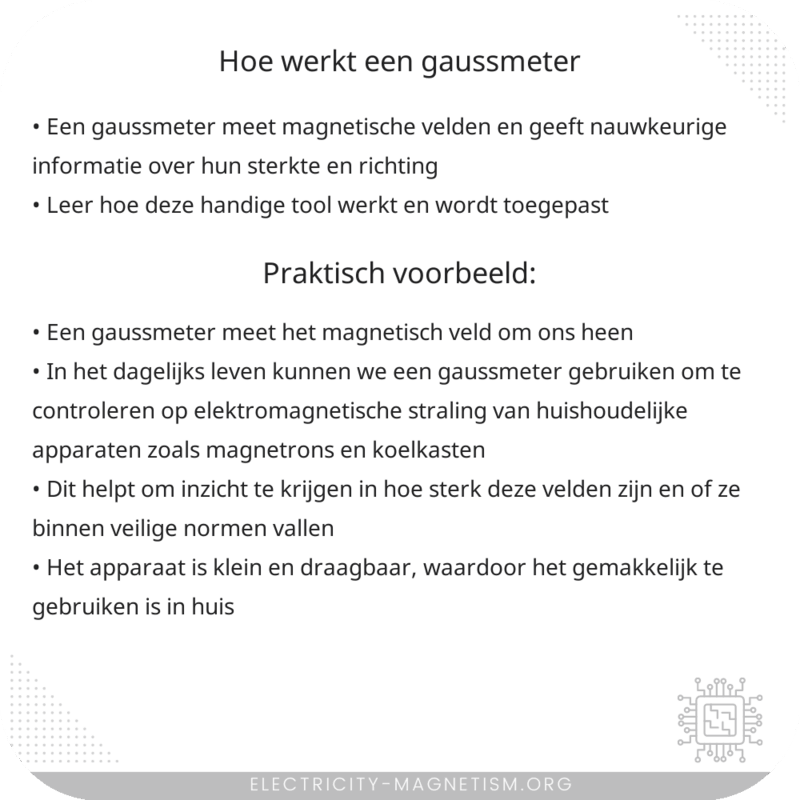 Hoe werkt een gaussmeter?