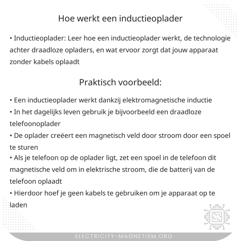 Hoe werkt een inductieoplader?