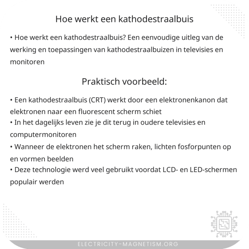 Hoe werkt een kathodestraalbuis?