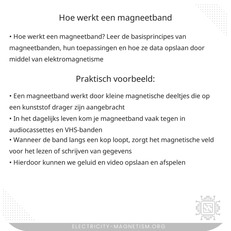 Hoe werkt een magneetband?