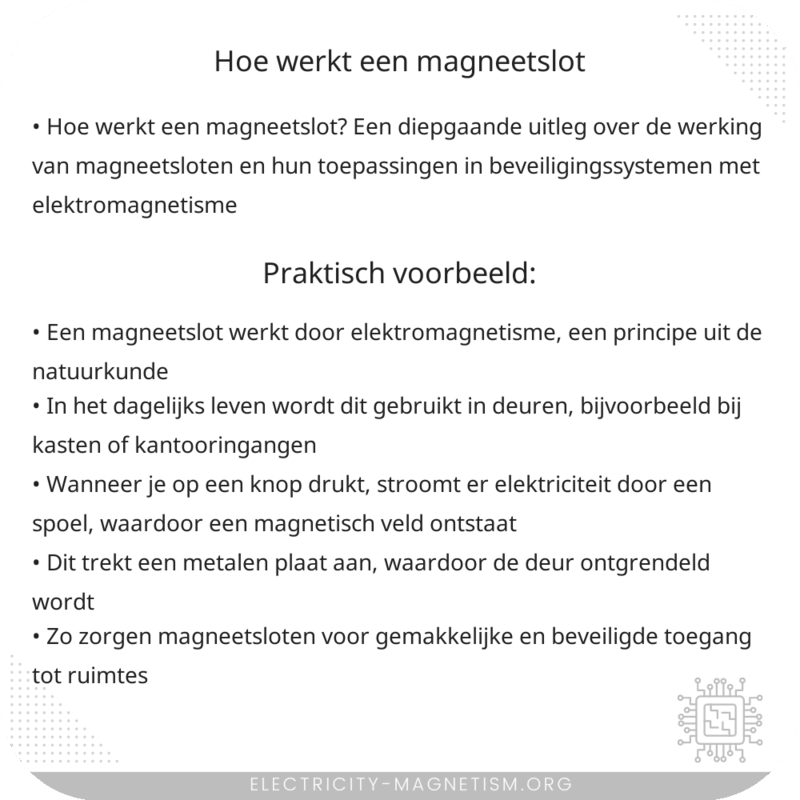 Hoe werkt een magneetslot?
