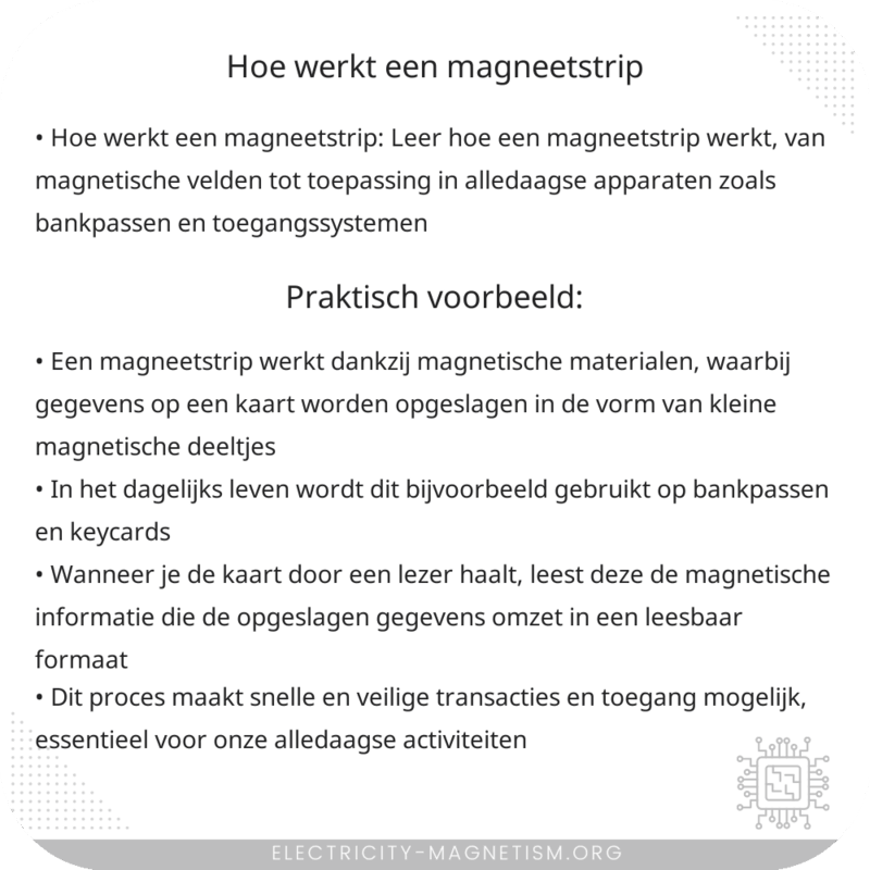Hoe werkt een magneetstrip?