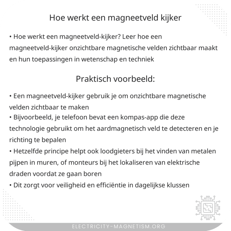 Hoe werkt een magneetveld-kijker?