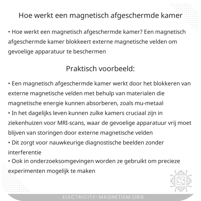 Hoe werkt een magnetisch afgeschermde kamer?