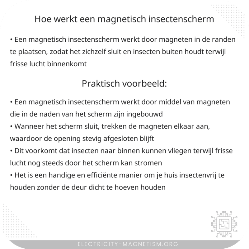 Hoe werkt een magnetisch insectenscherm?