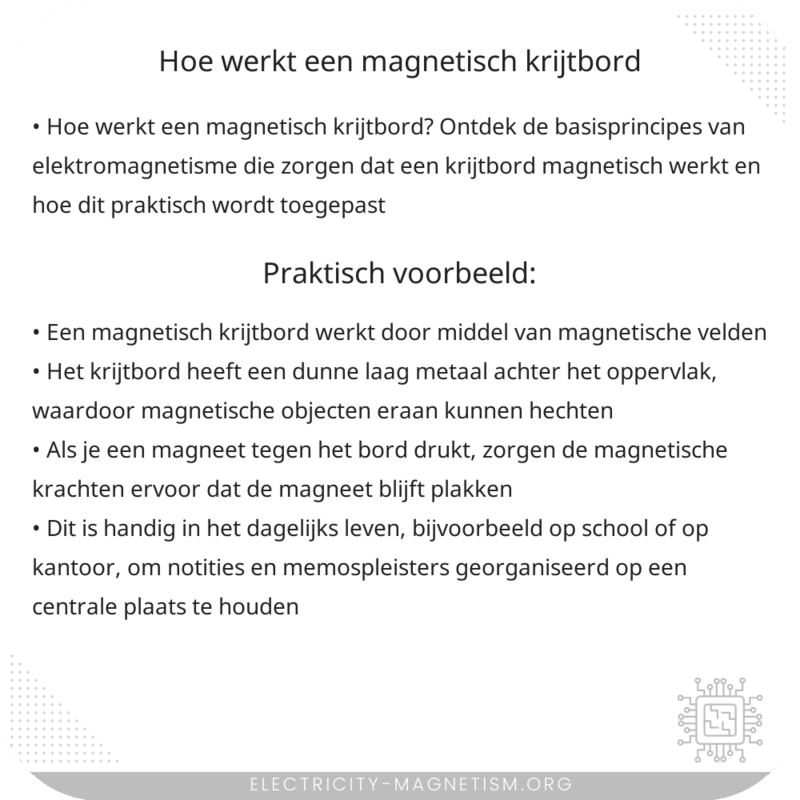 Hoe werkt een magnetisch krijtbord?