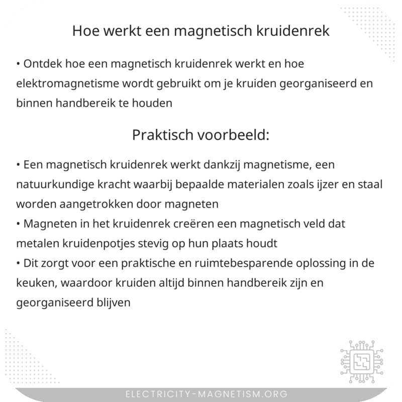 Hoe werkt een magnetisch kruidenrek?