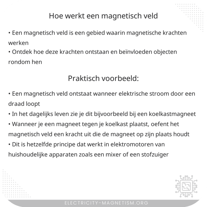 Hoe werkt een magnetisch veld?