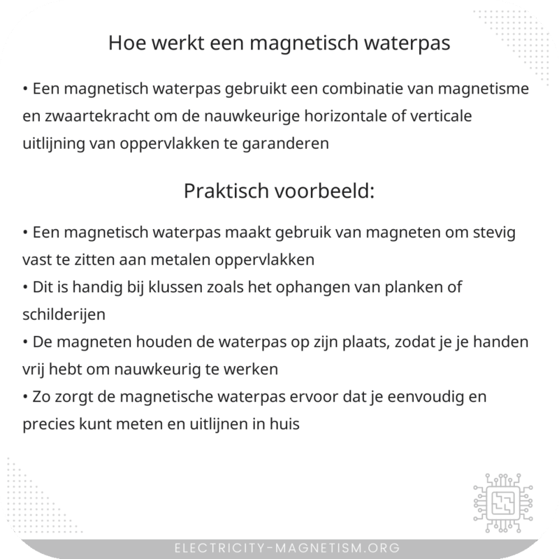 Hoe werkt een magnetisch waterpas?