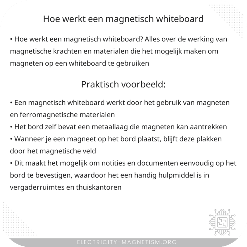 Hoe werkt een magnetisch whiteboard?