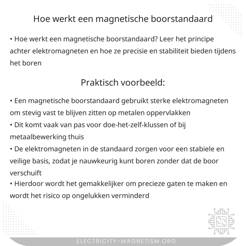 Hoe werkt een magnetische boorstandaard?