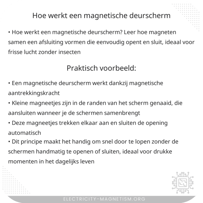 Hoe werkt een magnetische deurscherm?