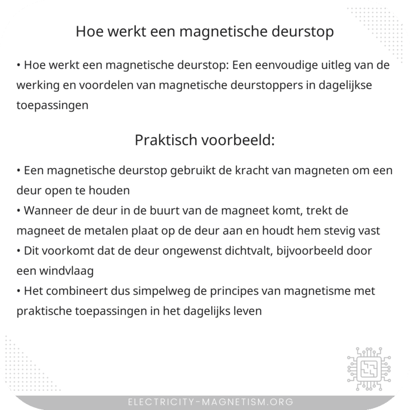 Hoe werkt een magnetische deurstop?