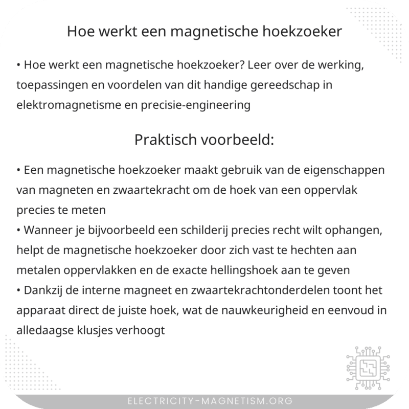 Hoe werkt een magnetische hoekzoeker?