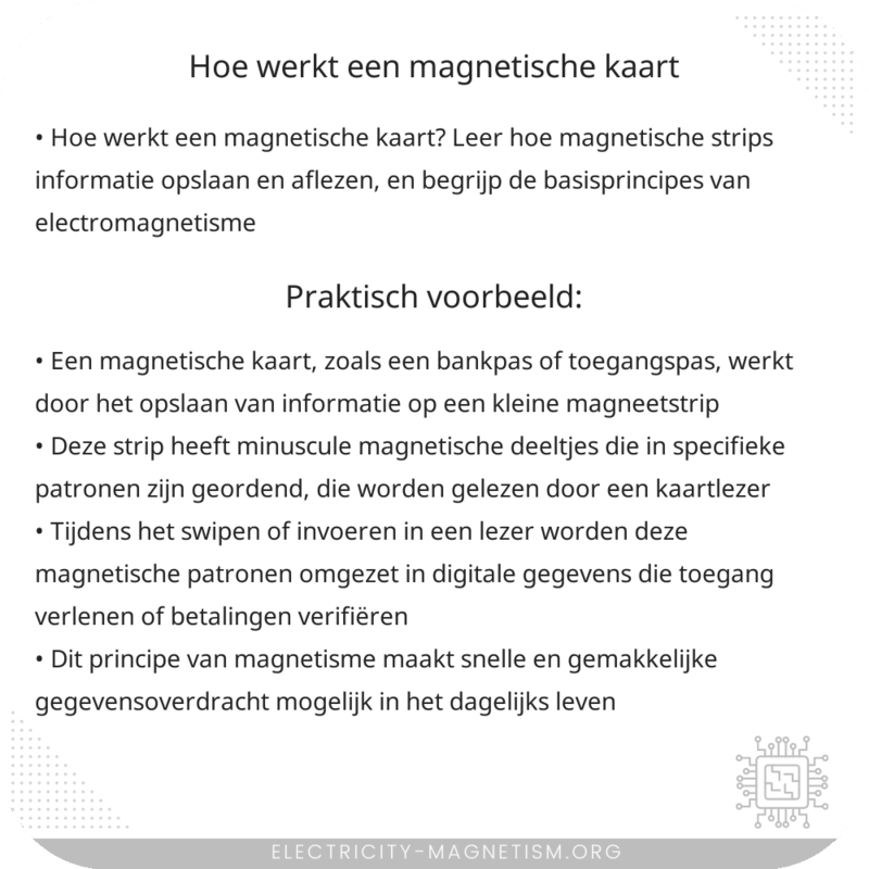 Hoe werkt een magnetische kaart?