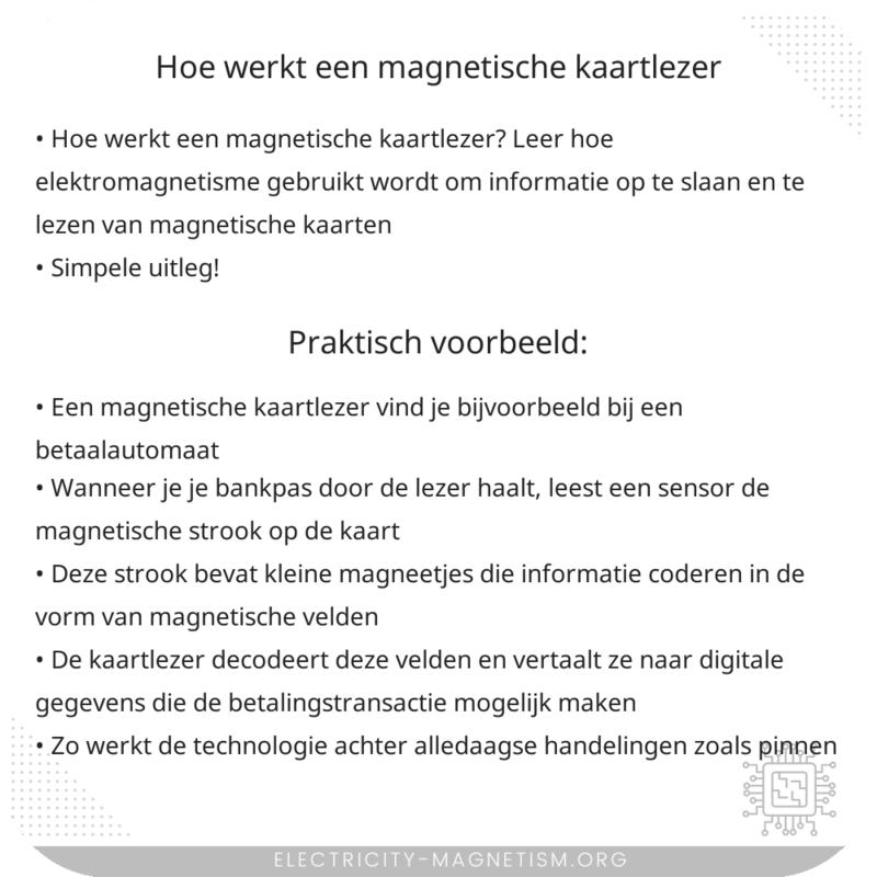 Hoe werkt een magnetische kaartlezer?