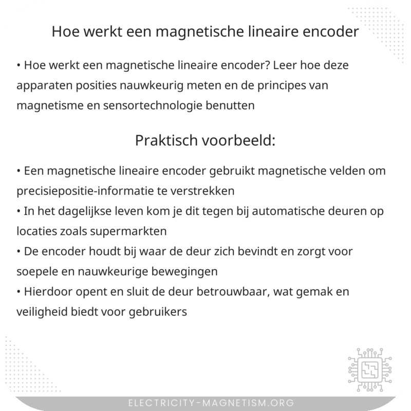 Hoe werkt een magnetische lineaire encoder?