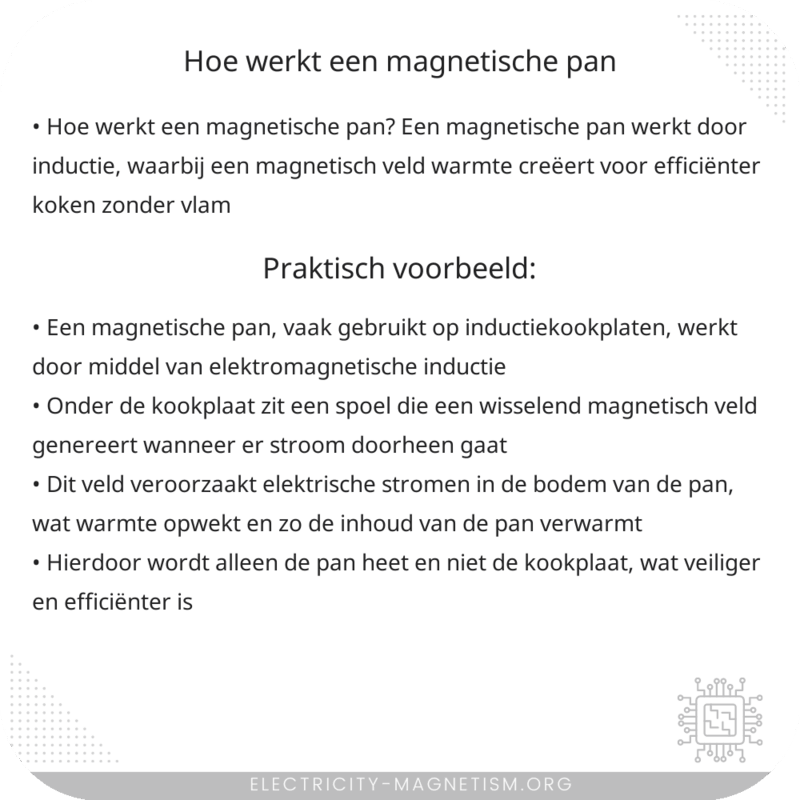 Hoe werkt een magnetische pan?