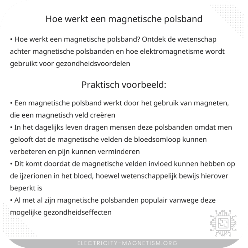 Hoe werkt een magnetische polsband?