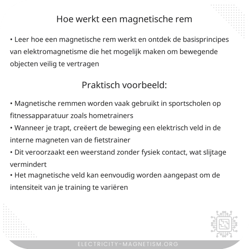 Hoe werkt een magnetische rem?