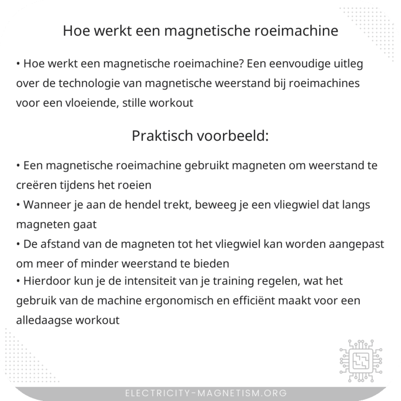 Hoe werkt een magnetische roeimachine?