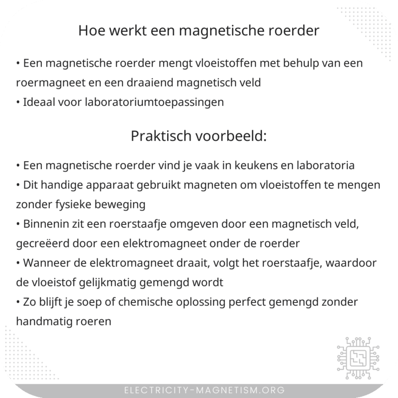 Hoe werkt een magnetische roerder?
