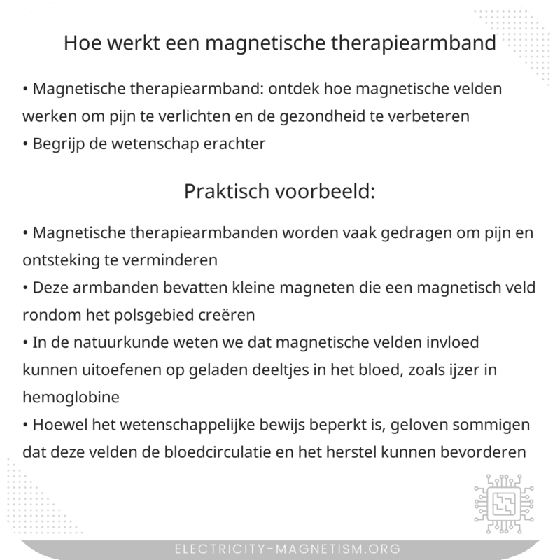Hoe werkt een magnetische therapiearmband?