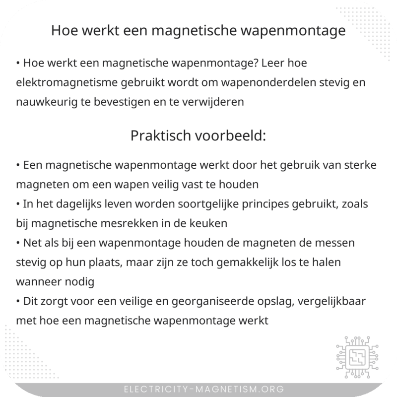 Hoe werkt een magnetische wapenmontage?